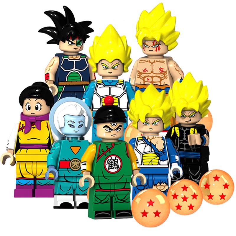 DBZ Série Anime Dragão Son Goku Gohan Raditz Vegeta Ball Mini Bloco De Tijolos Modelo Figuras Kids Toys