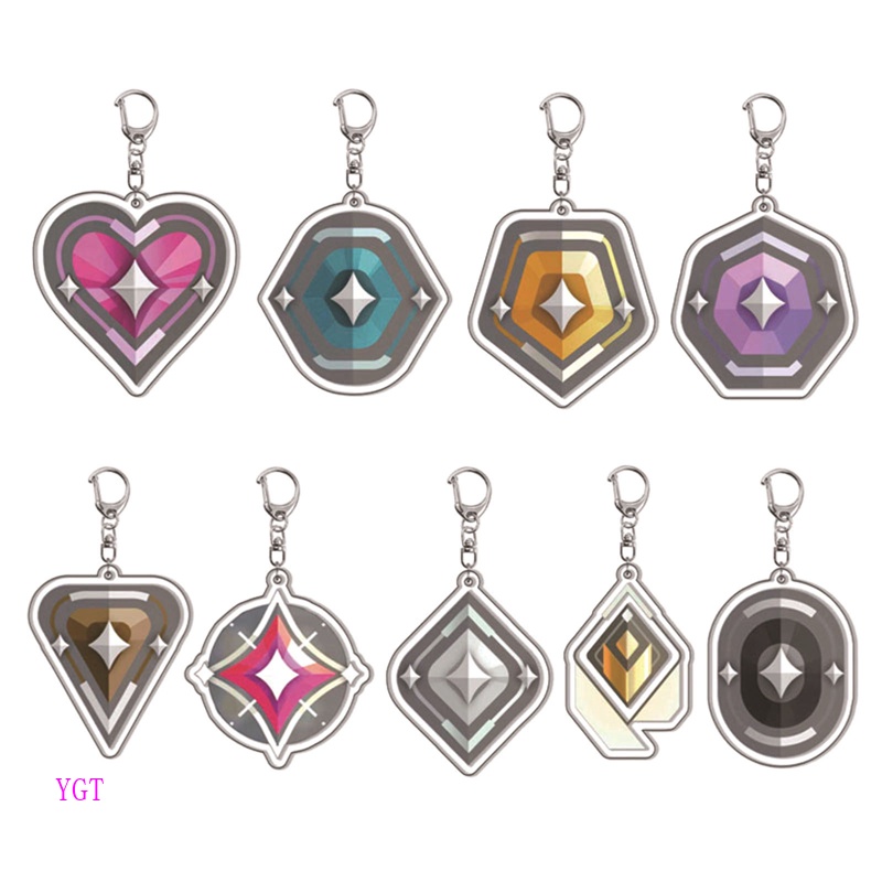 YGT Valorant Astra Killjoy Jett Sova Cypher Man Chaveiro De Acessórios De Moda Pingente Anel