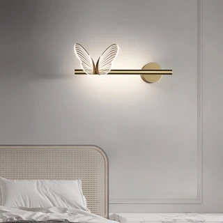 Candeeiro De Parede Pingente LED Borboleta Iluminação Interior Teto Cabeceira Suspenso Moderno Para
