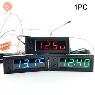 ⭐️NEW⭐️1pcs 3em1 Kit De Carro Para Veículos Termômetro + Voltímetro + Relógio LED Digital Display 12V Ao Ar Livre