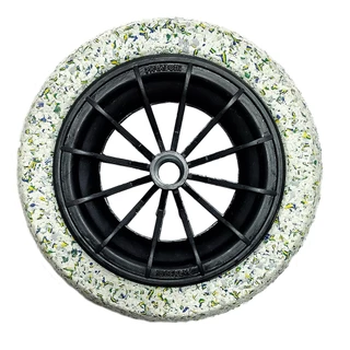 RODA ARO PLÁST. 8" PNEU MACIÇO BORRACHA EXPANDIDA RESISTENTE