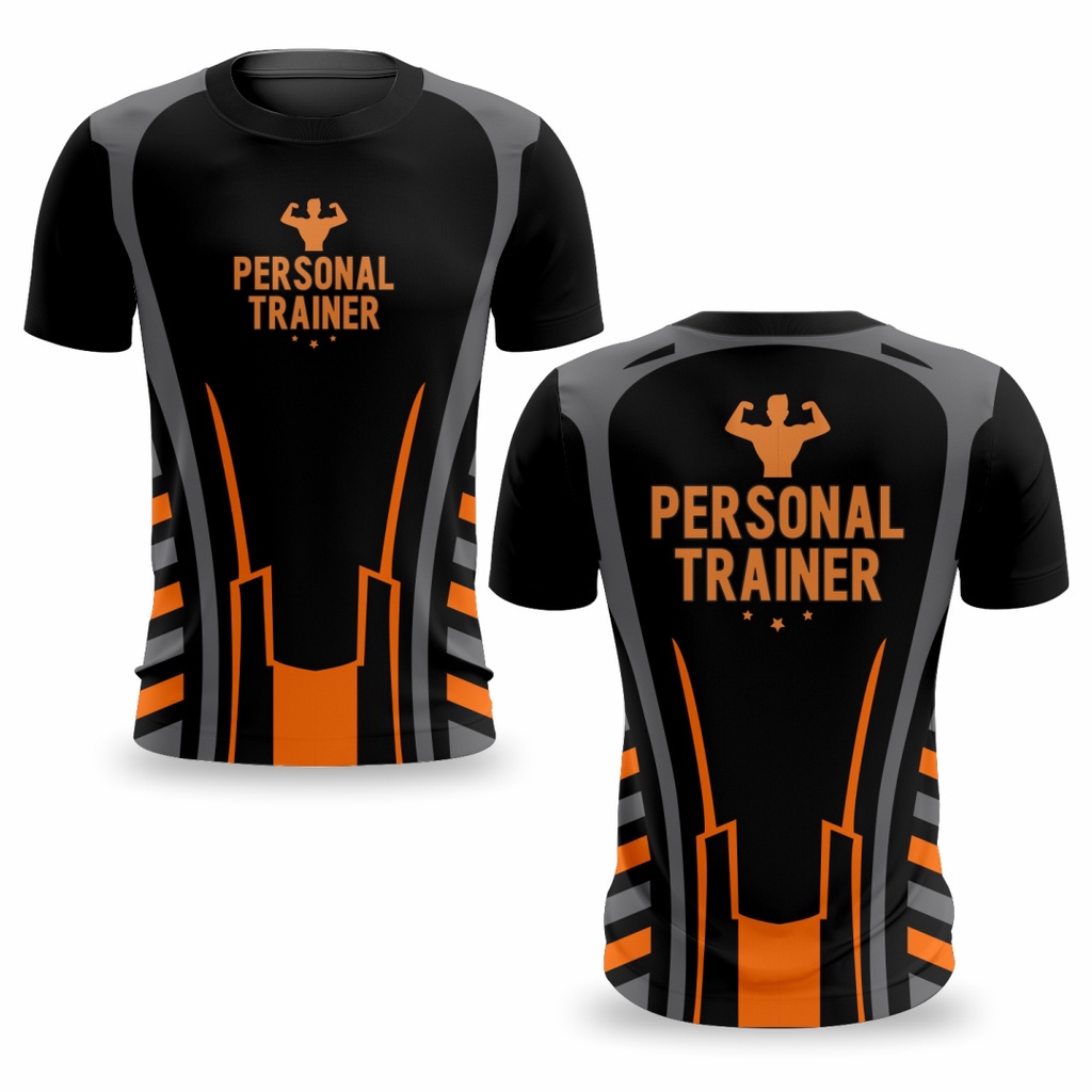 Camiseta Personal Trainer Orange Fitness Academy Man 2023 Summer Tops Shopee Brasil