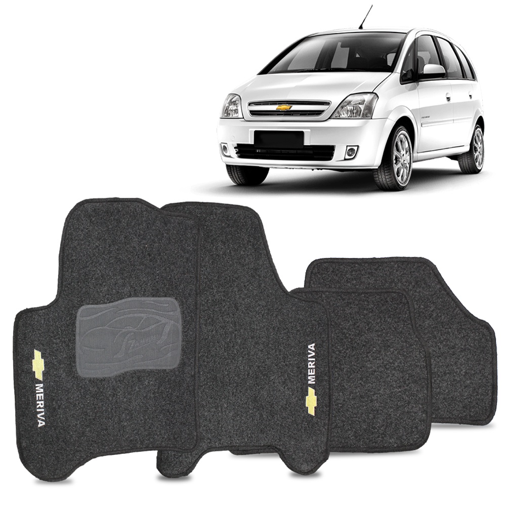 Tapete Automotivo Meriva 2002 a 2012 Carpete Molde da Medida do Carro