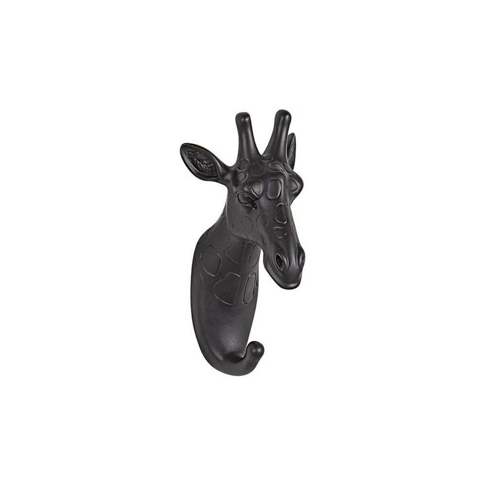 Gancho de Parede Em Resina Girafa Preto Mart 14x8cm