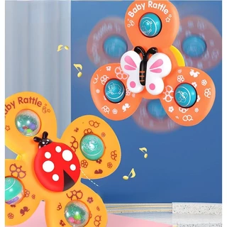 3Pcs/set Baby Spin Top Brinquedos De Banho Giratórios Para Meninos