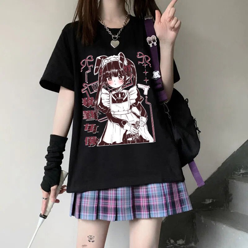 Camiseta de mangas compridas feminino outono nova kawaii roupas para a  versão coreana solta selvagem ins