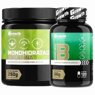 Kit Creatina 250g Monohidratada + Complexo B 120 Caps Growth