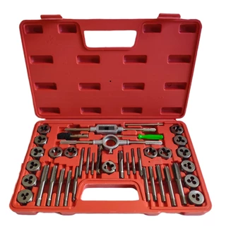 Kit Jogo 40 Pçs Cossinete Tarracha E Macho Pente Abre Rosca