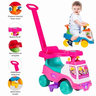 Triciclo Infantil Smart 274 com Empurrador com Capota Bandeirante - Preto