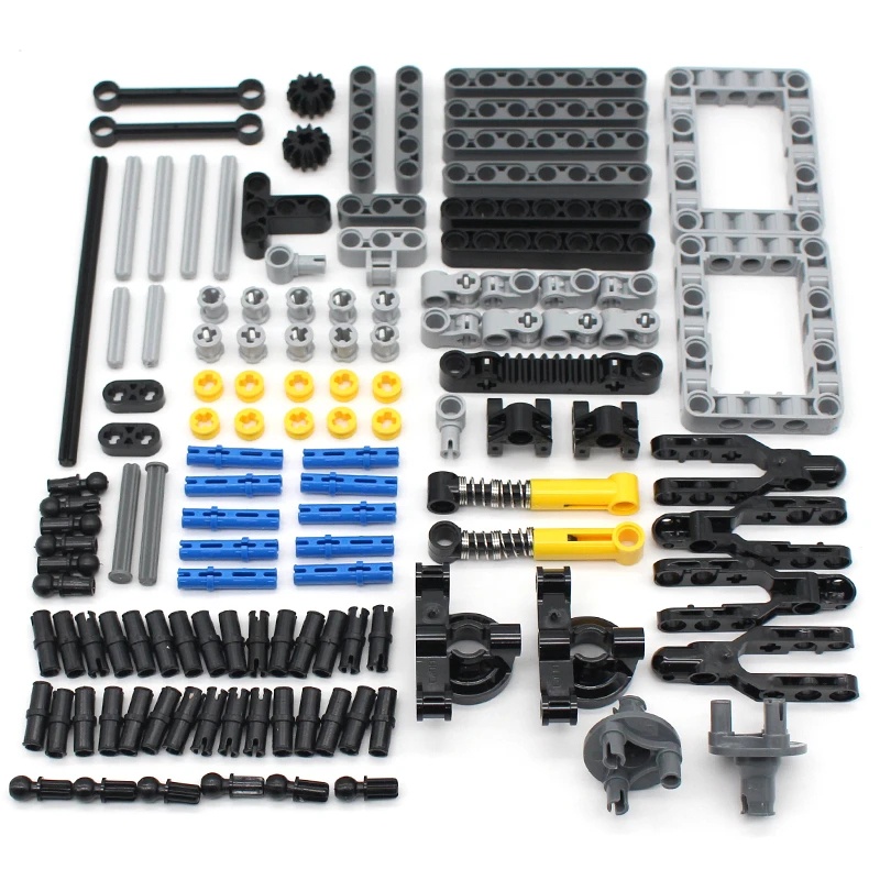 Compatível LEGO Technic Blocos de Construção de Plástico Tijolos 123PCS Gear Liftarm Beam Cross Axle DIY Montagem MOC Bulk Technology Set Toy