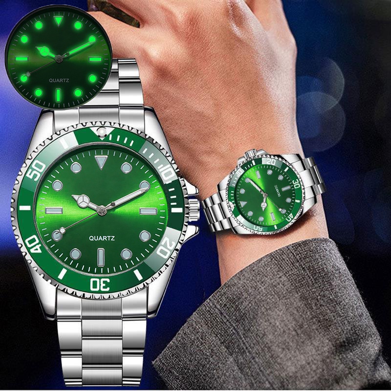 Quartzo Luminoso Com Fio De Aço Inoxidável Relógio Masculino Luxury Sports Fashionable
