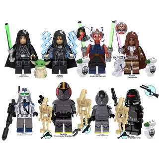 Novo Clone De Guerra Espacial Surto Mace Windu Comandante Blackout Star Mini Wars Building Block Figura Brinquedos TV6105