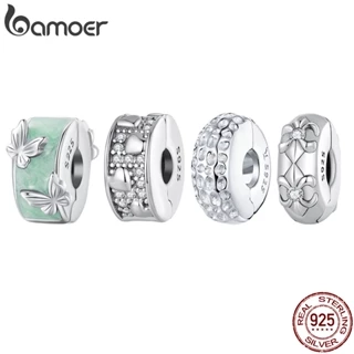 Bamoer Silver 925 Butterfly and Iris Projeto Simples Posicionamento Fivela De Pingente De BSC840 em Oferta na Shopee
