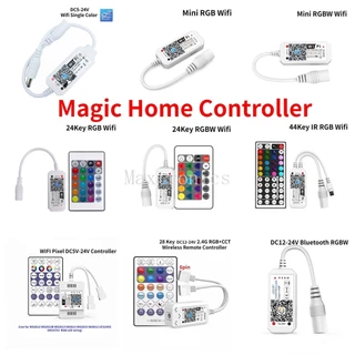 Magic Home Bluetooth Sem Fio WiFi DC5V 12V 24V Controlador LED RGB/RGBW RF Para WS2811 WS2812B Fita Monocromática