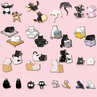 2Pcs/Set Cute Cat Esmalte Gato
