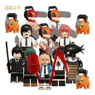 Novo Anime Pochita Denji Power Reze Mini Personagem Serra De Corrente Homem Construindo Bloco De Figuras Coleção De Brinquedos