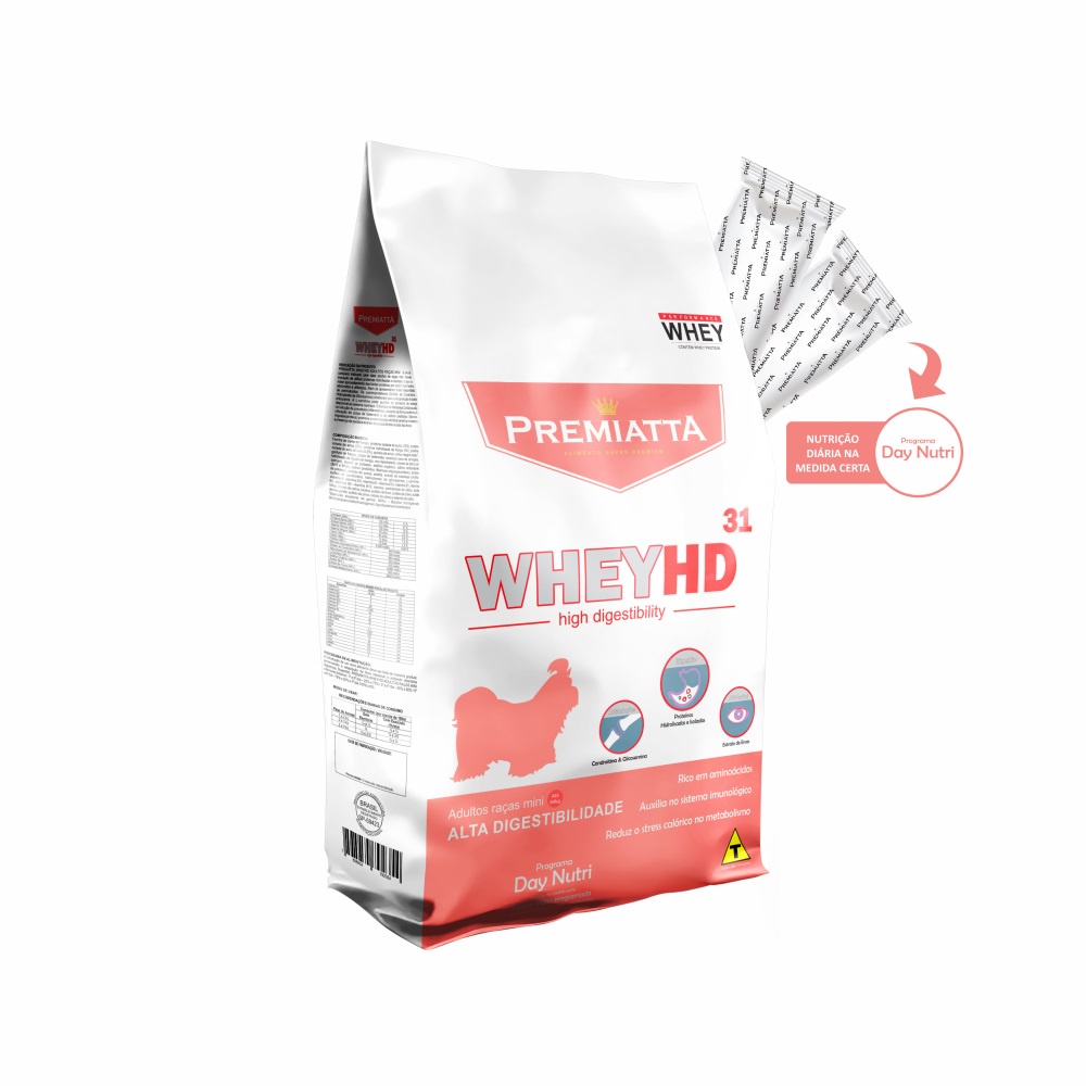 Ração Premiatta Whey HD 31 para Cães Adultos de Raças Miniaturas com Lágrima Ácida (3kg)