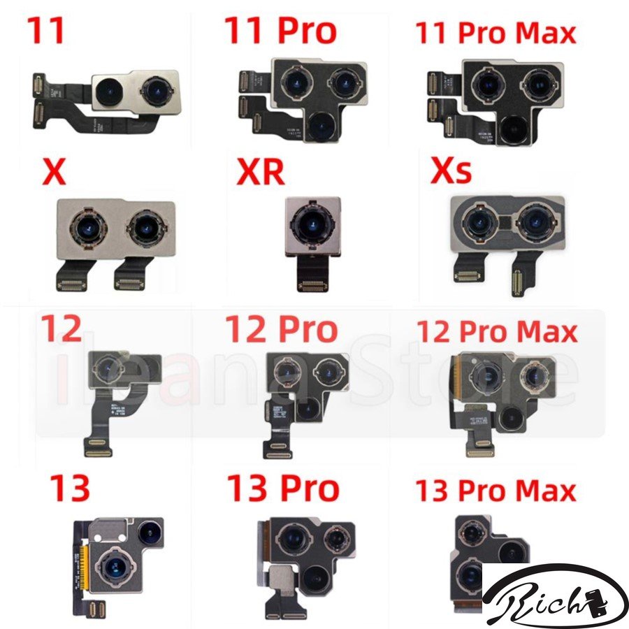 Cabo Flexível Para iPhone X XR Xs 11 12 13 Pro Max mini Câmera Traseira ...