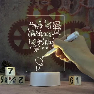 Placa Do Memo Noite Lâmpada Quarto Miúdo Criativo/USB De Mensagem De Luz Feriado Com Caneta/Presentes Namorada Decoração Led