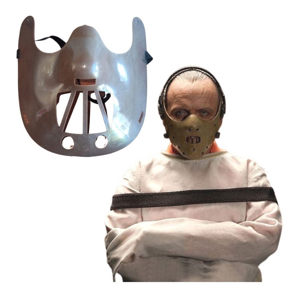 Máscara Hannibal Lecter Terror Halloween Fantasia Cosplay Mp