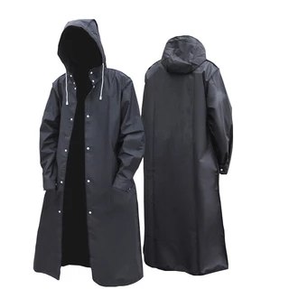 Capa De Chuva Longa À Prova D'água Para Adultos Black Fashion Mulheres Homens Caminhadas Ao Ar Livre De Pesca Escalada Espessada
