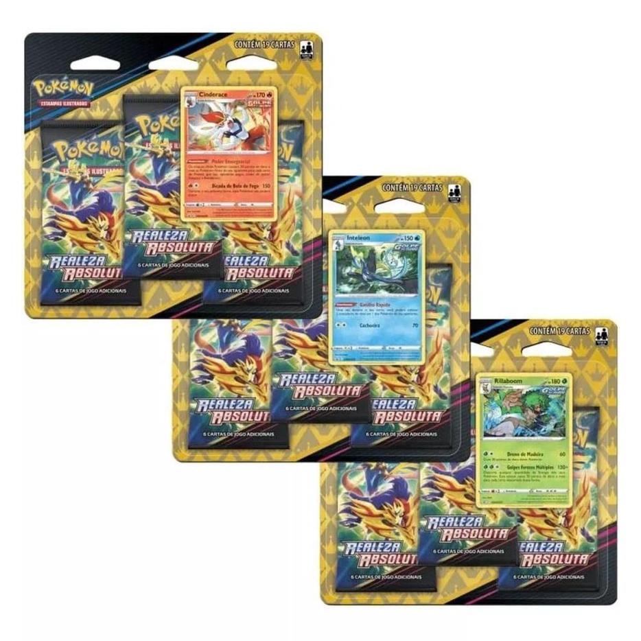 3 Pokémon Blister Triplo - Realeza Absoluta Copag