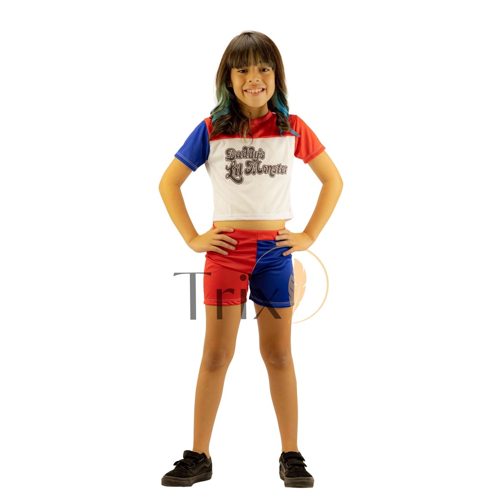 Fantasia Arlequina, Roupa Infantil para Menina Nunca Usado 90791570