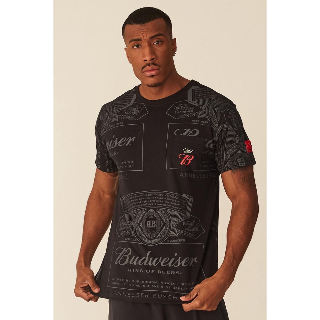 Camiseta Starter Collab Budweiser Black | Shopee Brasil