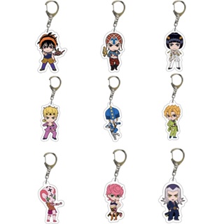 Anime Acrylic Keyring – Kujo Jotaro Kira Yoshikage Caesar Pendent Keychain  – Jojo Merch