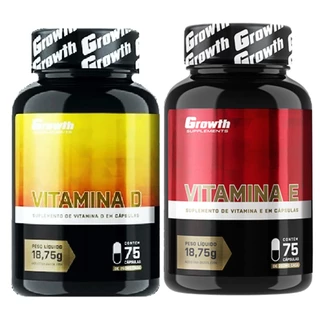 Vitamina D 75 Caps + Vitamina E 75 Caps Growth Supplements