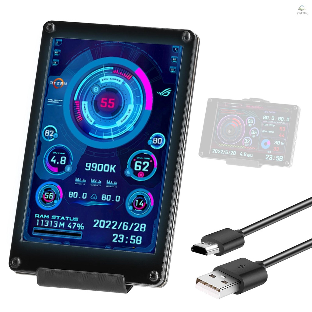 C & L Monitor LCD IPS De 3,5 Polegadas Computadores CPU GPU ...