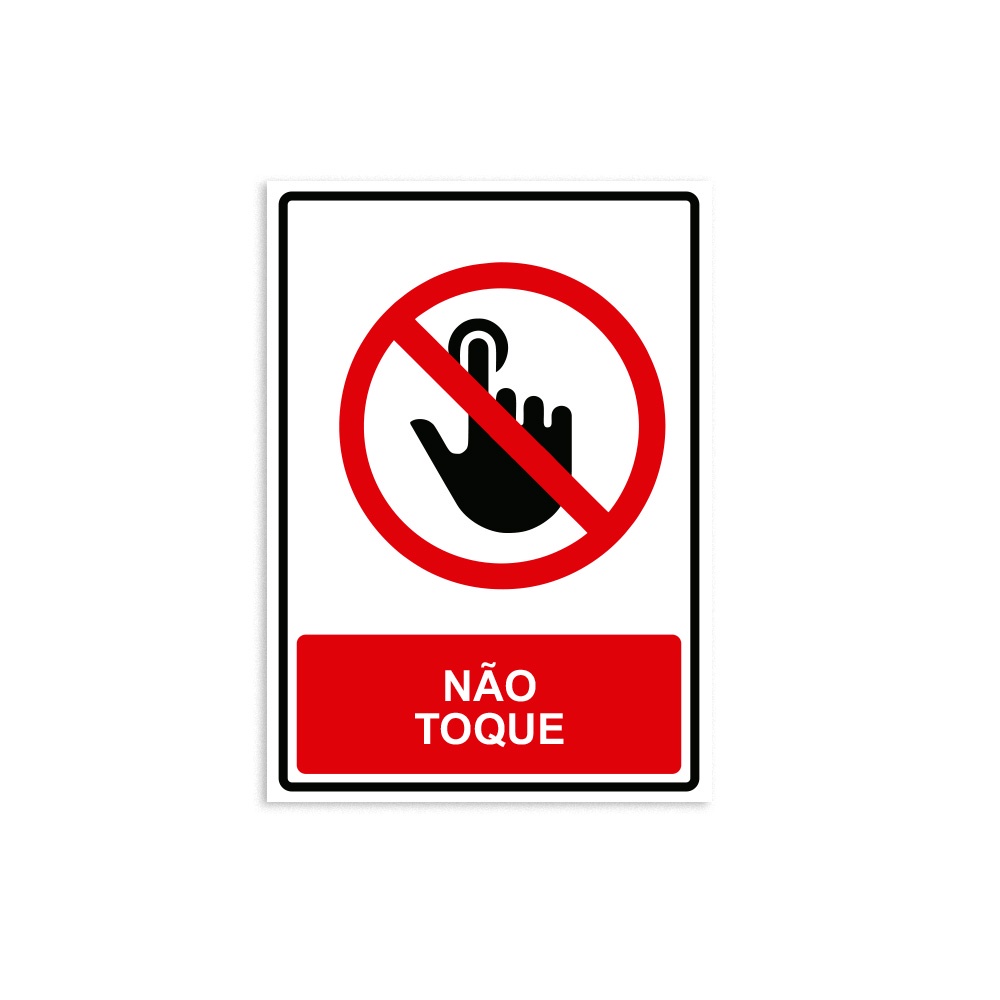 Placa de Sinalização Não Toque em Pvc | Shopee Brasil