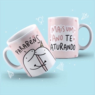 Caneca Presente Aniversario Flork Meme Mod15 325 Ml - Escorrega o Preço