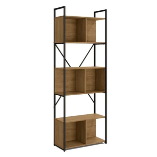 Estante Alta Kappesberg LI014 3 Nichos Industrial Freijó 200 x 72cm