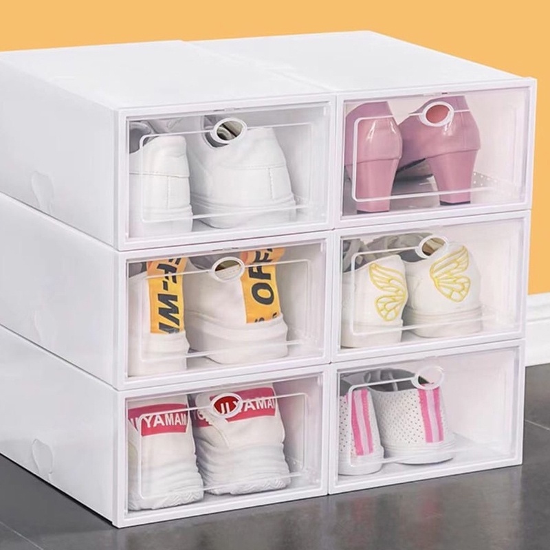 Kit 06 Caixas Organizadoras Para Tênis Sapatos Empilhável