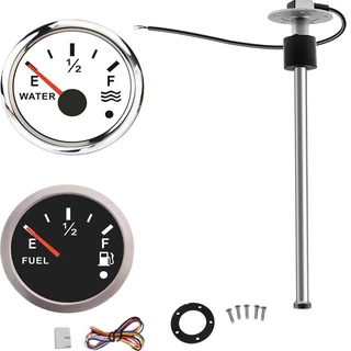 0 ~ 190ohm Sensor De Nível De Combustível À Prova D'água IP67 Medidor Água/Para Barcos Com Alarme 100mm 300 mm 350mm 200m 450mm