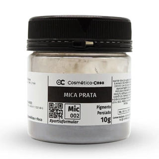 Mica Prata (Silver / Prateado) - Pigmento Perolado Mineral para saboaria artesanato cosmético