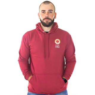 Moletom ganguru com capuz samu 192 conforto seguranca resistente
