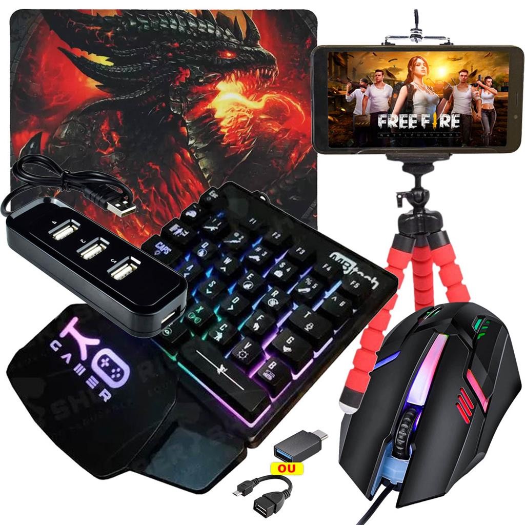 Mobilador Para Celular Jogue igual Computador Teclado e Mouse Gamer Pad Speed e Hub usb