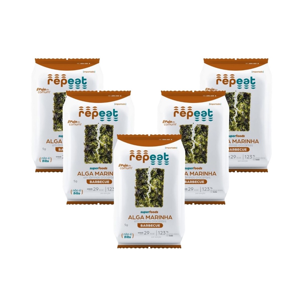 Veggie Snacks Algas Marinhas Sabor Barbecue Nori Kit Un Shopee Brasil