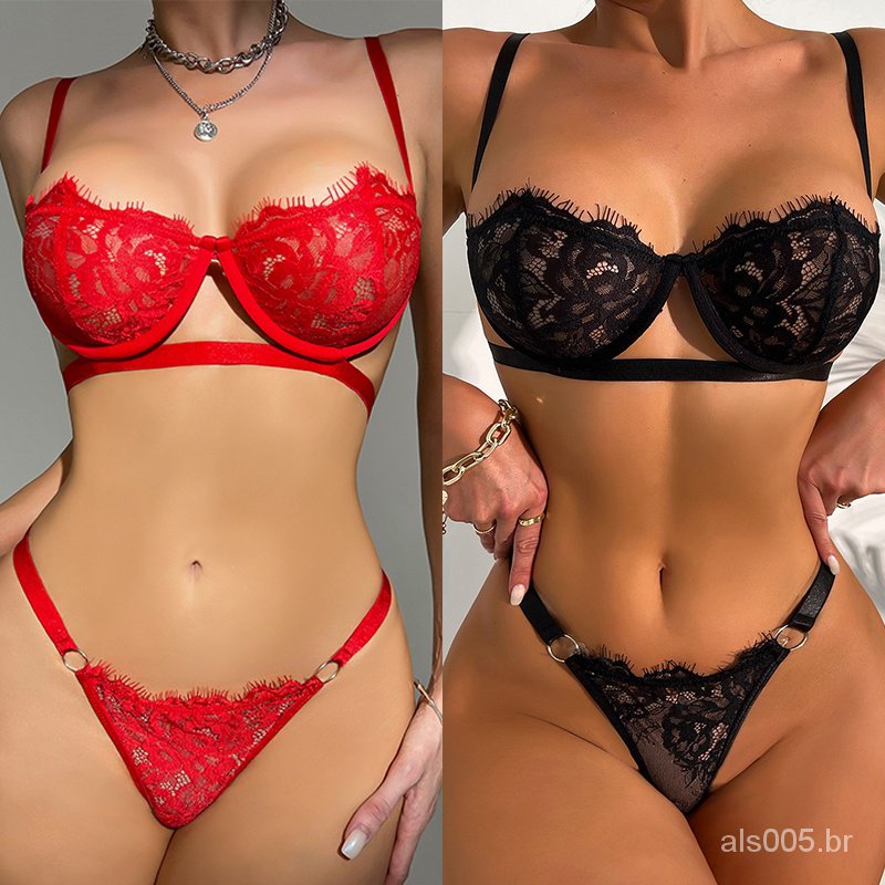 Conjunto De Suti De Renda Transparente Para Mulheres Conjunto De