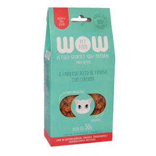 Petisco Para Gatos Wow Gourmet Natural Frango e Cúrcuma - 50g