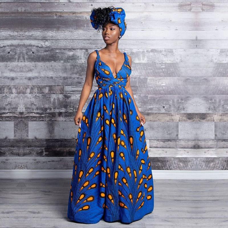 Vestidos africanos de verão para as mulheres notícias moda longo impressão bazin vestido dashiki festa roupas africanas