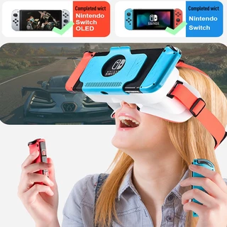 Para NS Switch OLED Game Console VR Fone De Ouvido Óculos Lente HD 3D Realidade Virtual Bandana Nintendo Jogos