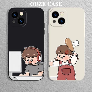 Compatível Com A Proteção Da Câmera Capa Macia Para iPhone 14 13 12 Mini 11 Pro MAX XR X XS 8 7 6 Plus SE3 SE2 De Silicone Casal