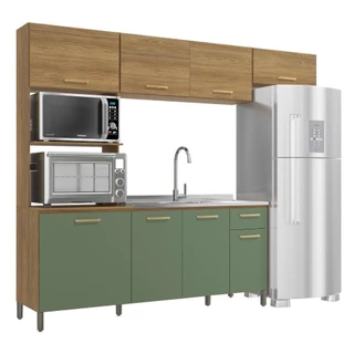 Kit Cozinha Kappesberg L780A NGVE Carol 8 Portas 1 Gaveta 210x262x52xm