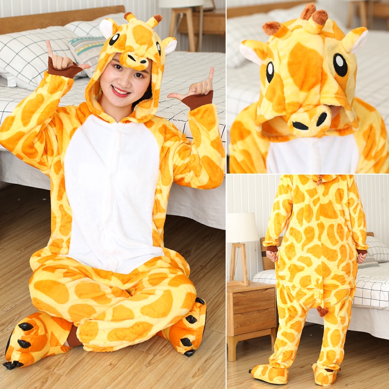 ゆう kigurumi Kigurumi Stitch Animal Pijamas Adultos Girafa Pikachu Panda Frog