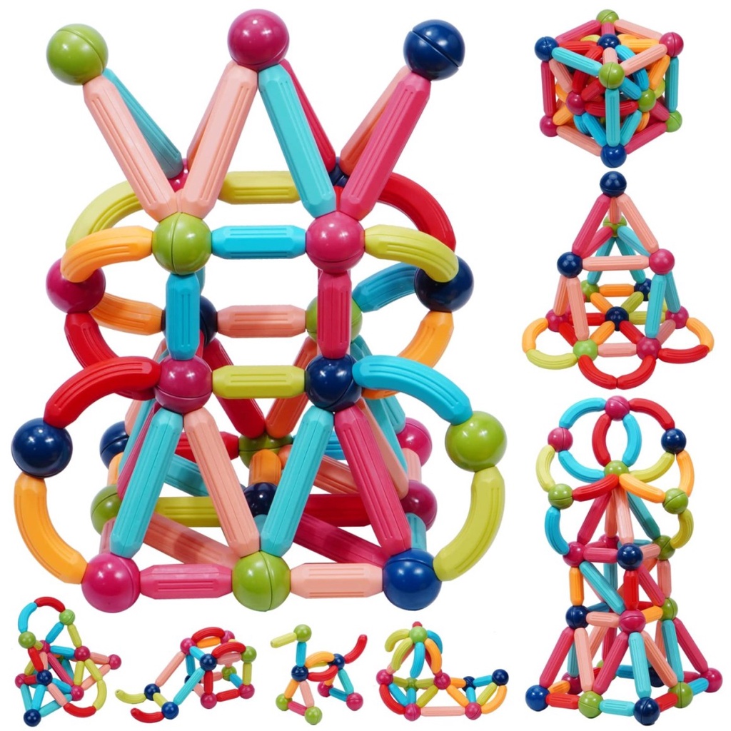 DIY magnéticas coloridas de blocos de construção construção brinquedos  magnéticos Jogos Sticks e bolas brinquedos - China Puzzle brinquedos,  cartões magnéticos e esferas de aço magnético