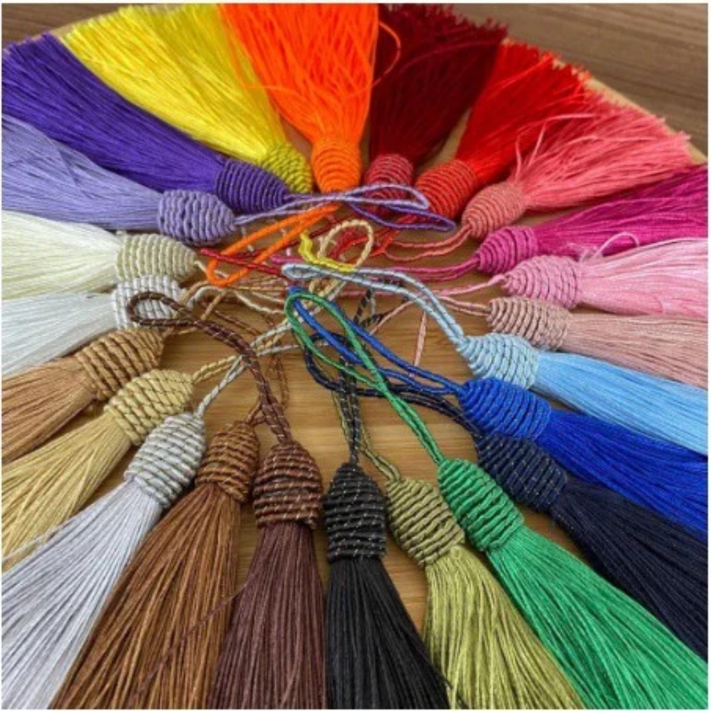 Aplique Pingente Tassel Tulipa | Tassel de Luxo | "Tacel" de 9cm com 10 unidades