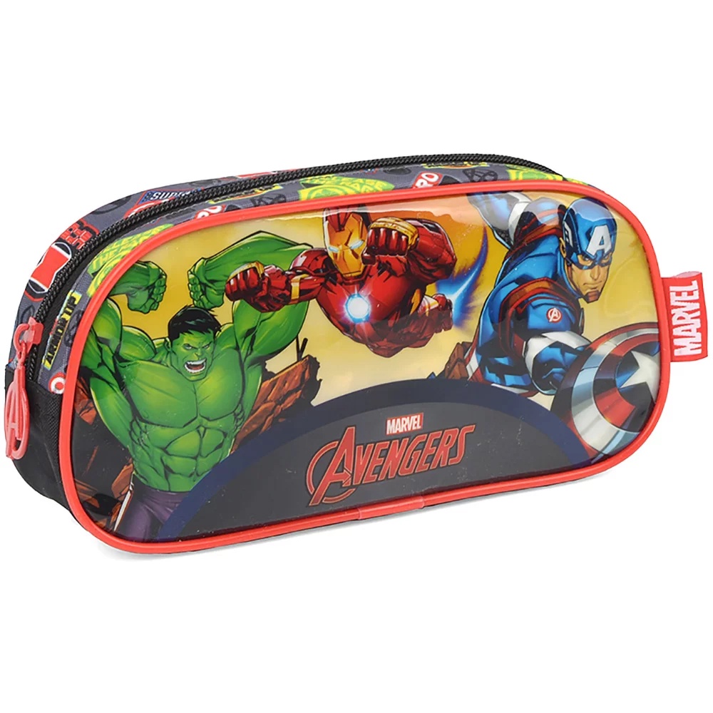 Estojo Escolar Avengers Vingadores Marvel Luxcel Original | Shopee Brasil